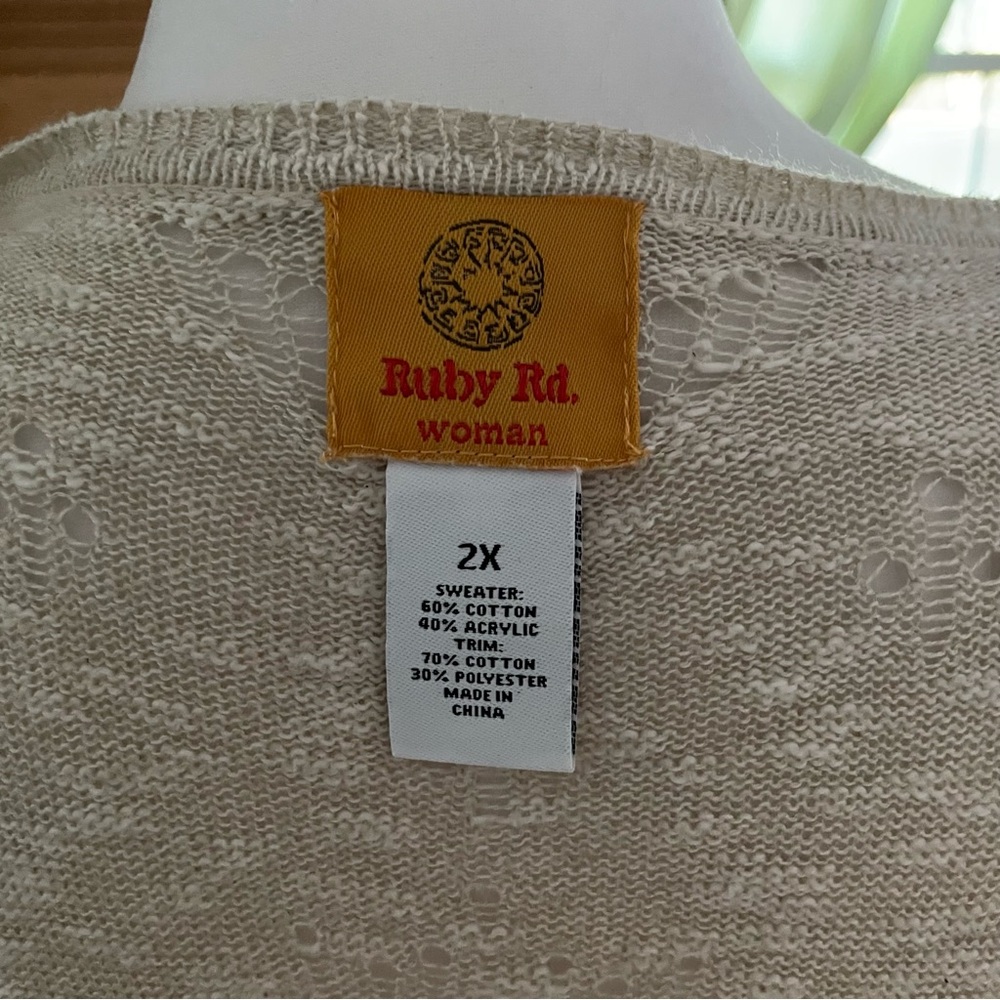 Ruby Rd Cardigan Size 2X - Picture 3 of 5
